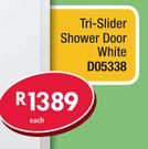 Tri-Slider Shower Door White D05338-Each