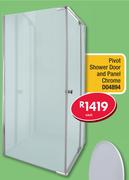 Pivot Shower Door And Panel Chrome D04894