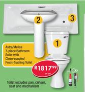Astra/Melisa 7-Piece Bathroom Suite With Close-Coupled Front-Flushing Toilet-Per Set