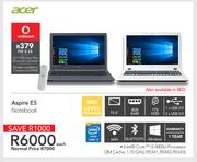 Acer 15.6" Aspire E5 Notebook-Each- On 1GB Data Plan