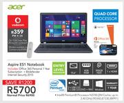 Acer 15.6" Aspire ES1 Notebook-On 1GB data Plan