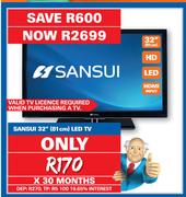 Sansui 32" LED TV