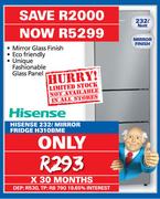 Hisense 232L Mirror Fridge H310BME