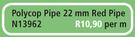 Polycop Pipe 22mm Red Pipe N13962-Per M