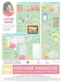 Hardware Warehouse KZN : We'll Help You Build Now (26 Sep - 9 Oct 2015), page 4