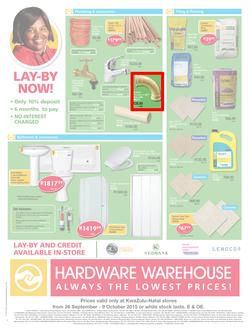 Hardware Warehouse KZN : We'll Help You Build Now (26 Sep - 9 Oct 2015), page 4