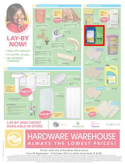 Hardware Warehouse KZN : We'll Help You Build Now (26 Sep - 9 Oct 2015), page 4
