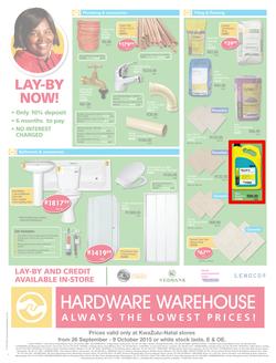 Hardware Warehouse KZN : We'll Help You Build Now (26 Sep - 9 Oct 2015), page 4