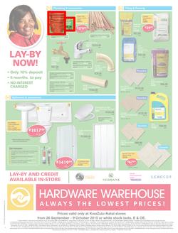 Hardware Warehouse KZN : We'll Help You Build Now (26 Sep - 9 Oct 2015), page 4