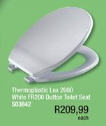 Thermoplastic Lux 2000 White FR200 Dutton Toilet Seat S03842-Each