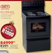 Defy 631L 4 Plate Stove