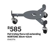 Nortene 30cm-42cm Flora Roll Extending Pot Trolley