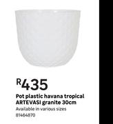 Artevasi Granite 30cm Plastic Havana Tropical Pot