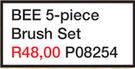 Bee 5-Piece Brush Set P08254-Per Set