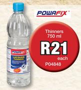 Powafix Thinners P04848 -750ml Each