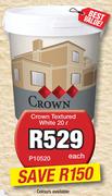 Crown Textured White P10520-20L Each