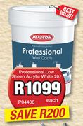 Plascon Professional Low Sheen Acrylic White P04406-20L