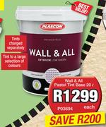 Plascon Wall & All Pastel Tint Base P03694-20L Each