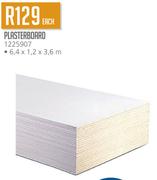 Plasterboard 6.4 x 1.2 x 3.6m-Each
