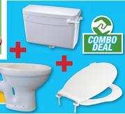 ELF Cistern, Low-Level Pan & ELF Toilet Seat S08169/S04451-Per Set
