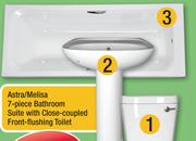 Astra/Melisa 7 Piece Bathroom Suite With Close-Coupled Front-Flushing Toilet-Per Set