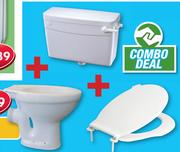 ELF Cistern,Low Level Pan & ELF Toilet Seat-Per Set