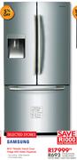 Samsung RF67 Metallic French Door Fridge With Water Dispenser