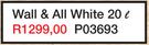 Plascon Wall & All White P03693-20L