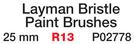 Layman Bristle Paint Brushes P02778-25mm