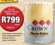 Crown Plaster Primer White P08151-20Ltr