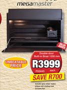 Megamaster Double-Door Built-In Braai 1200mm F03445