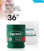 Ingram's Camphor Cream Regular, Herbal Or Moisture Plus-500g Each