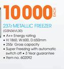 Bosch 237ltr Metallic Freezer-GSN36VL30