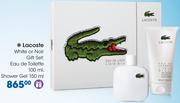 Lacoste White Or Noir Gift Set Eau De Toilette 100ml, Shower Gel 150ml