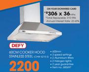 Defy 60cm Stainless Steel Cooker Hood (CHW 6215 S)