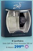 Lentheric Solo Gift Set:Pour Homme-100ml & Watch