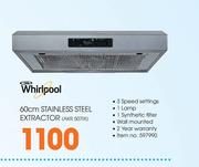 Whirlpool 60cm Stainless Steel Extractor-AKR507IX