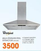 Whirlpool 60cm Stainless Steel Extractor-AKR687