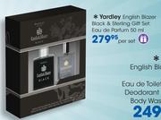Yardley English Blazer Black & Sterling Gift Set:Eau De Parfum-50ml-Per Set
