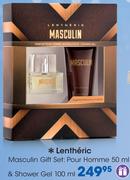 Lentheric Masculin Gift Set Pour Homme 50ml & Shower Gel 100ml
