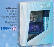 Revlon True Blue Gift Set Eau De Toilette 50ml & Deodorant 120ml