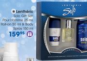 Lentheric Solo Gift Set Pour Homme 25ml, Roll-On 50ml & Body Spray 150ml