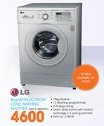 LG 8kg Metallic Front Load Washing Machine MET F12B8TDP5