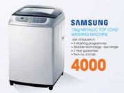Samsung 13kg Metallic Top Load Washing Machine WA 13F5S4UWA F