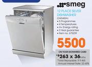 Smeg 12 Place Silver Dishwasher DW54SSA