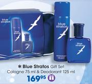 Blue Stratos Gift Set:Cologne-75ml & Deodorant-125ml