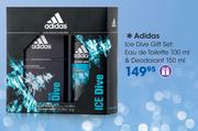 Adidas Ice Dive Gift Set:Eau De Toilette-100ml & Deodorant-150ml