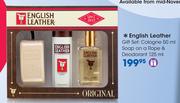 English Leather Gift Set:Cologne-50ml Soap On A Rope & Deodorant-125ml