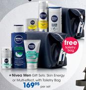 Nivea Men Gift Sets Skin Energy Or Multi-Effect With Toiletry Bag-Per Set