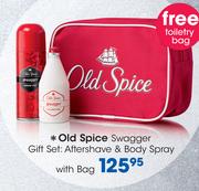 Old Spice Swagger Gift Set:Aftershave & Body Spray With Bag